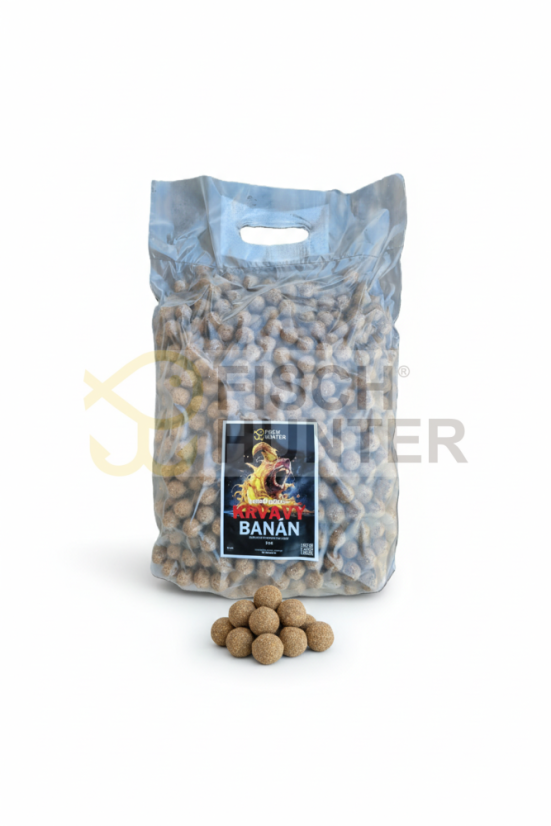 BASIC + krmné boilies KRVAVÝ BANÁN - Velikost: 24 mm, Balení: 5 kg