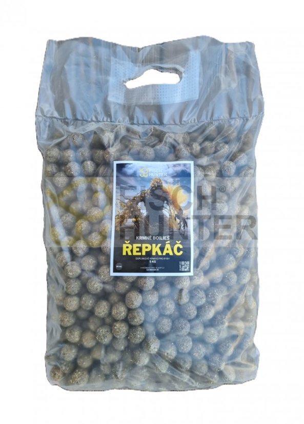 UNI+ krmné boilies - ŘEPKÁČ - Velikost: 20 mm, Balení: 5 kg