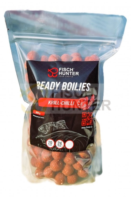 Chytací boilies Krill & Chilli - Velikost: 20 mm, Balení: 1 kg